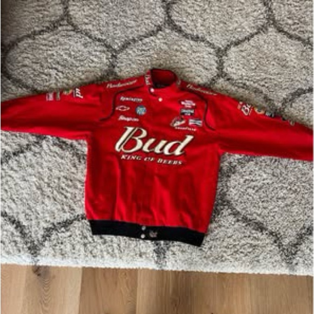 Chase Authentics Red Budweiser Racing Jacket